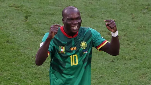 Aboubakar em campo pela seleção de Camarões. (Photo by Francois Nel/Getty Images)