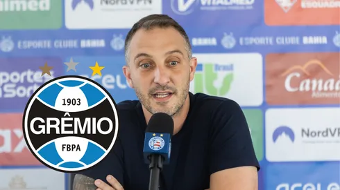 Cadu Santoro, diretor de futebol do Bahia, em entrevista coletiva (Imagem: Letícia Martins/EC Bahia)