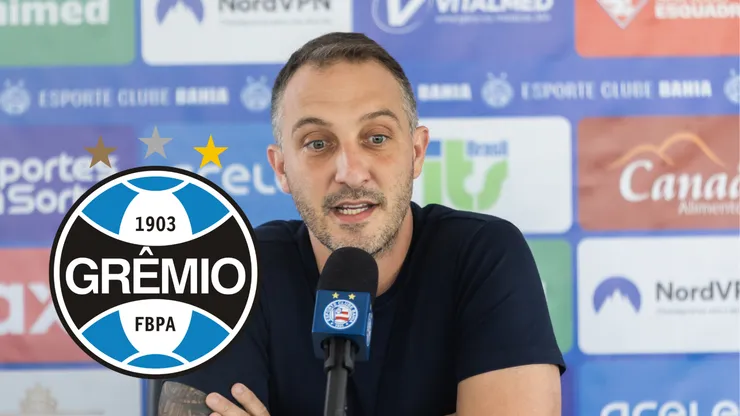 Cadu Santoro, diretor de futebol do Bahia, em entrevista coletiva (Imagem: Letícia Martins/EC Bahia)