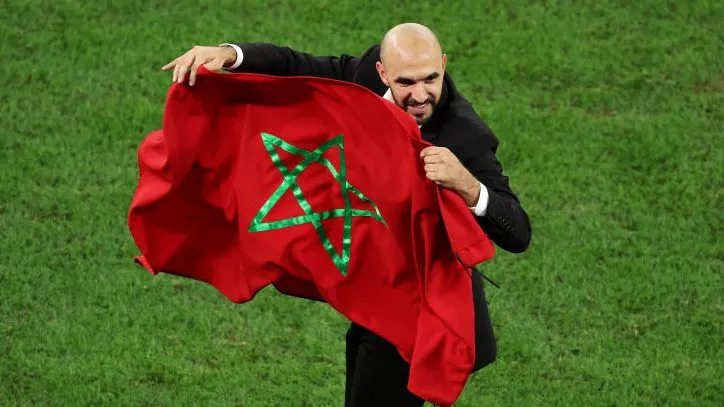 Walid Regragui, técnico do Marrocos. (Photo by Alexander Hassenstein/Getty Images)
