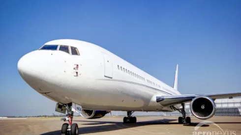 Avião que levará o Flamengo ao Catar. Foto: Aeronexus/Divulgação