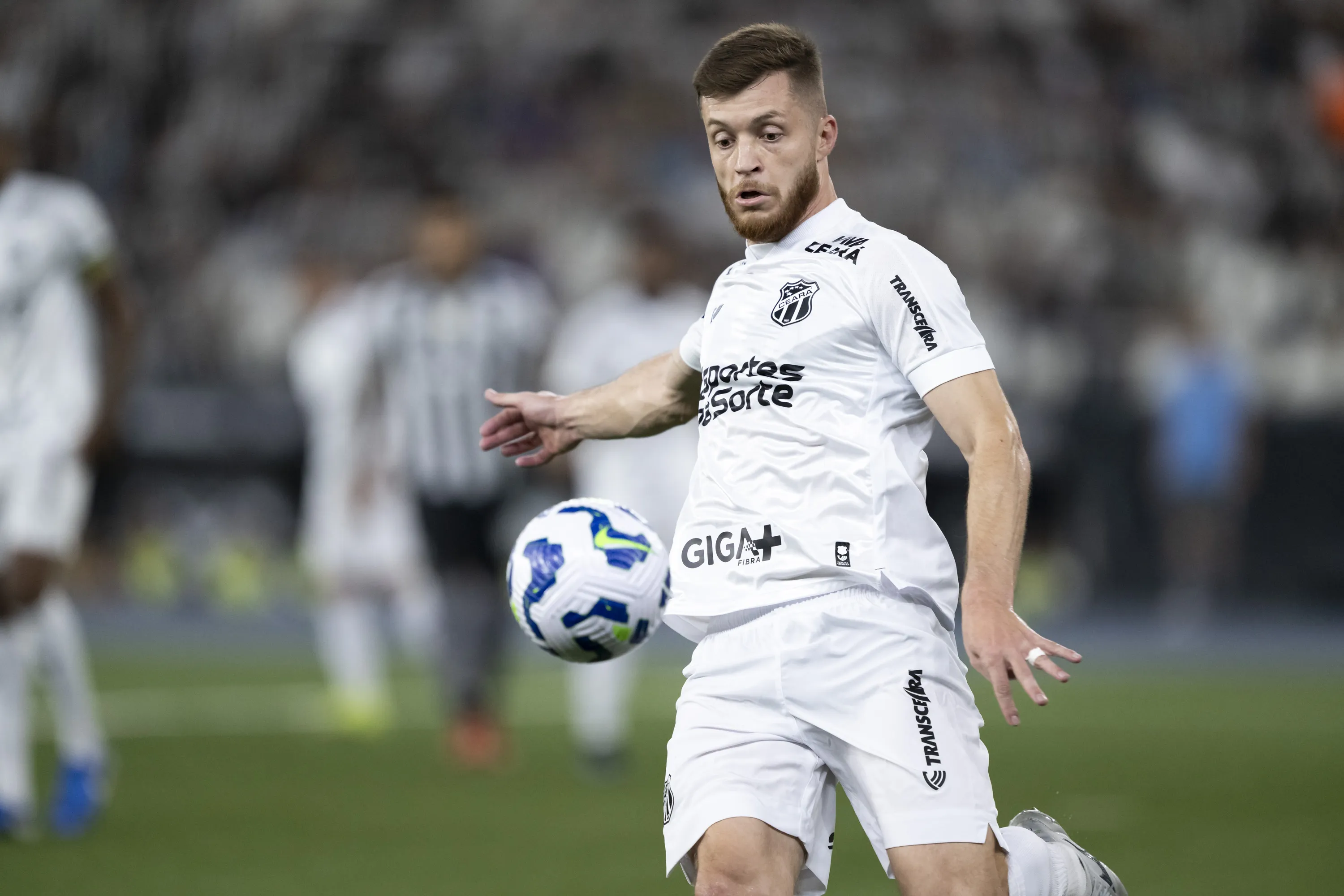 Willian Machado jogador do Ceará durante partida contra o Botafogo –  Foto: Jorge Rodrigues/AGIF