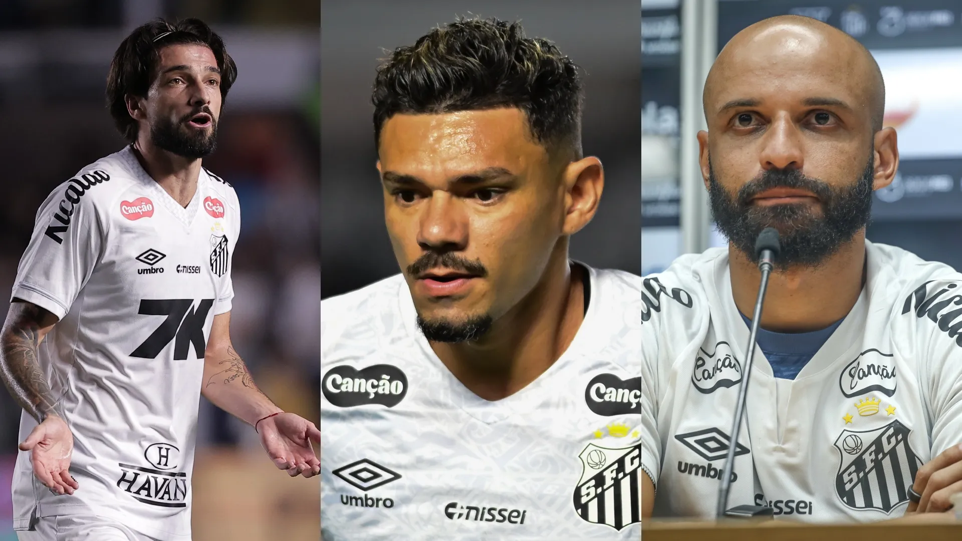 Lautaro Díaz, Tiquinho Soares e Thaciano (Imagem: Ettore Chiereguini/ Jota Erre/ Reinaldo Campos/ AGIF)