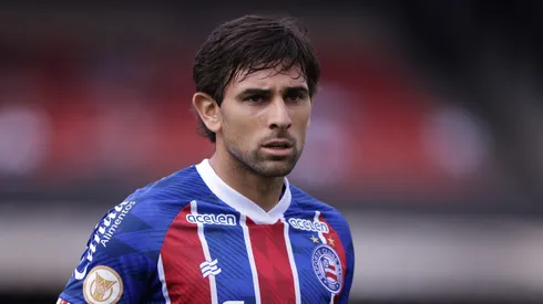 Acevedo jogador do Bahia durante partida contra o Sao Paulo no estadio Morumbi pelo campeonato Brasileiro A 2023. Foto: Ettore Chiereguini/AGIF