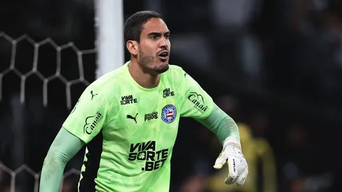SP – SAO PAULO – 16/08/2025 – BRASILEIRO A 2025, CORINTHIANS X BAHIA – Ronaldo goleiro do Bahia durante partida contra o Corinthians no estadio Arena Corinthians pelo campeonato Brasileiro A 2025. Foto: Ettore Chiereguini/AGIF