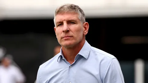 Martin Palermo tecnico do Fortaleza durante partida contra o Santos no estadio Vila Belmiro pelo campeonato Brasileiro A 2025. Foto: Mauricio De Souza/AGIF