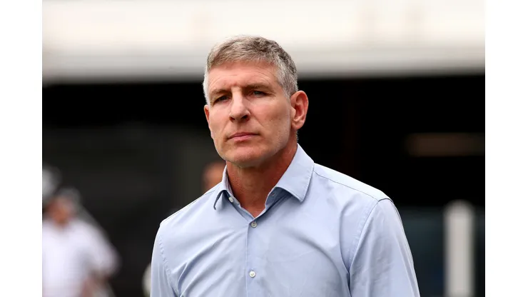 Martin Palermo tecnico do Fortaleza durante partida contra o Santos no estadio Vila Belmiro pelo campeonato Brasileiro A 2025. Foto: Mauricio De Souza/AGIF