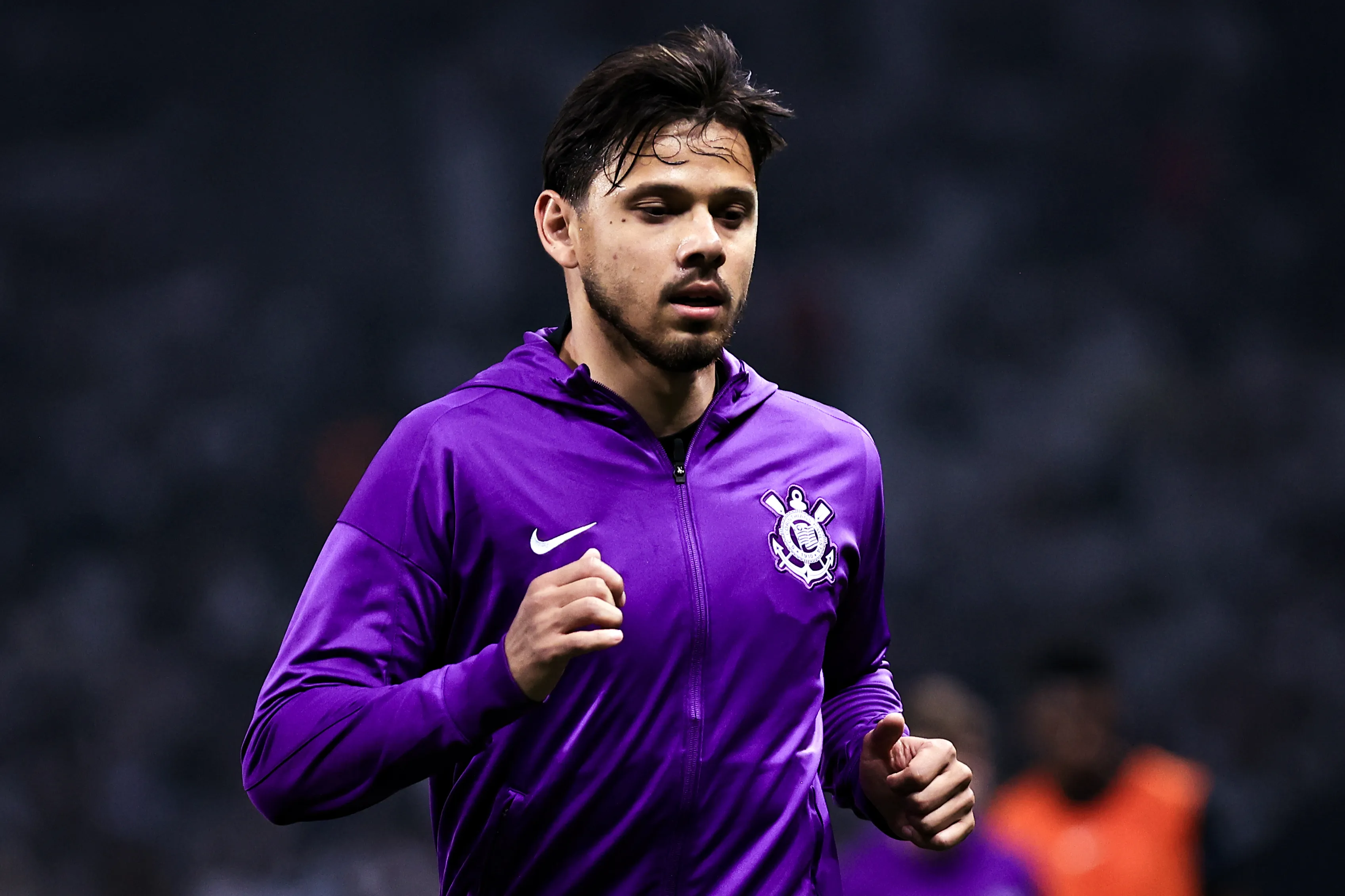 SP – SAO PAULO – 21/05/2025 – COPA DO BRASIL 2025, CORINTHIANS X NOVORIZONTINO –  Romero jogador do Corinthians durante aquecimento antes da partida contra o Novorizontino no estadio Arena Corinthians pelo campeonato Copa Do Brasil 2025. Foto: Fabio Giannelli/AGIF