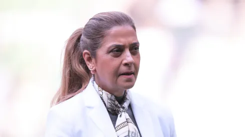 Leila Pereira presidente do Palmeiras durante partida contra o Atletico-MG no estadio Arena Allianz Parque pelo campeonato Brasileiro A 2025. Foto: Ettore Chiereguini/AGIF