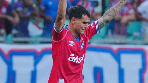 Lucas Villalba durante confronto contra o Bahia na Libertadores de 2025.