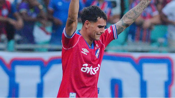 Lucas Villalba durante confronto contra o Bahia na Libertadores de 2025.