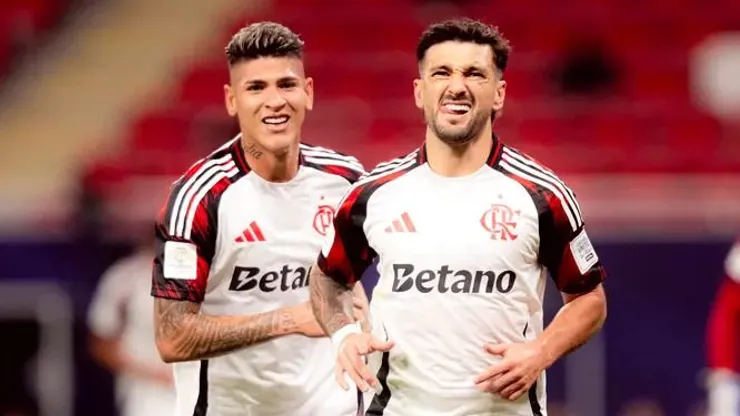 Arrascaeta marcou os dois gols da vitória do Flamengo. Foto: Adriano Fontes/Flamengo