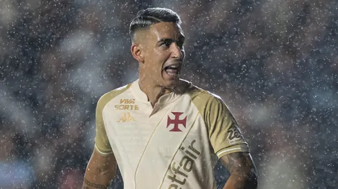 Puma Rodriguez jogador do Vasco comemora gol durante partida contra o Bahia no estadio Sao Januario pelo campeonato Brasileiro A 2025. Foto: Jorge Rodrigues/AGIF