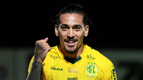 Chico da Costa comemorando gol. Foto: JP Pinheiro Agência Mirassol