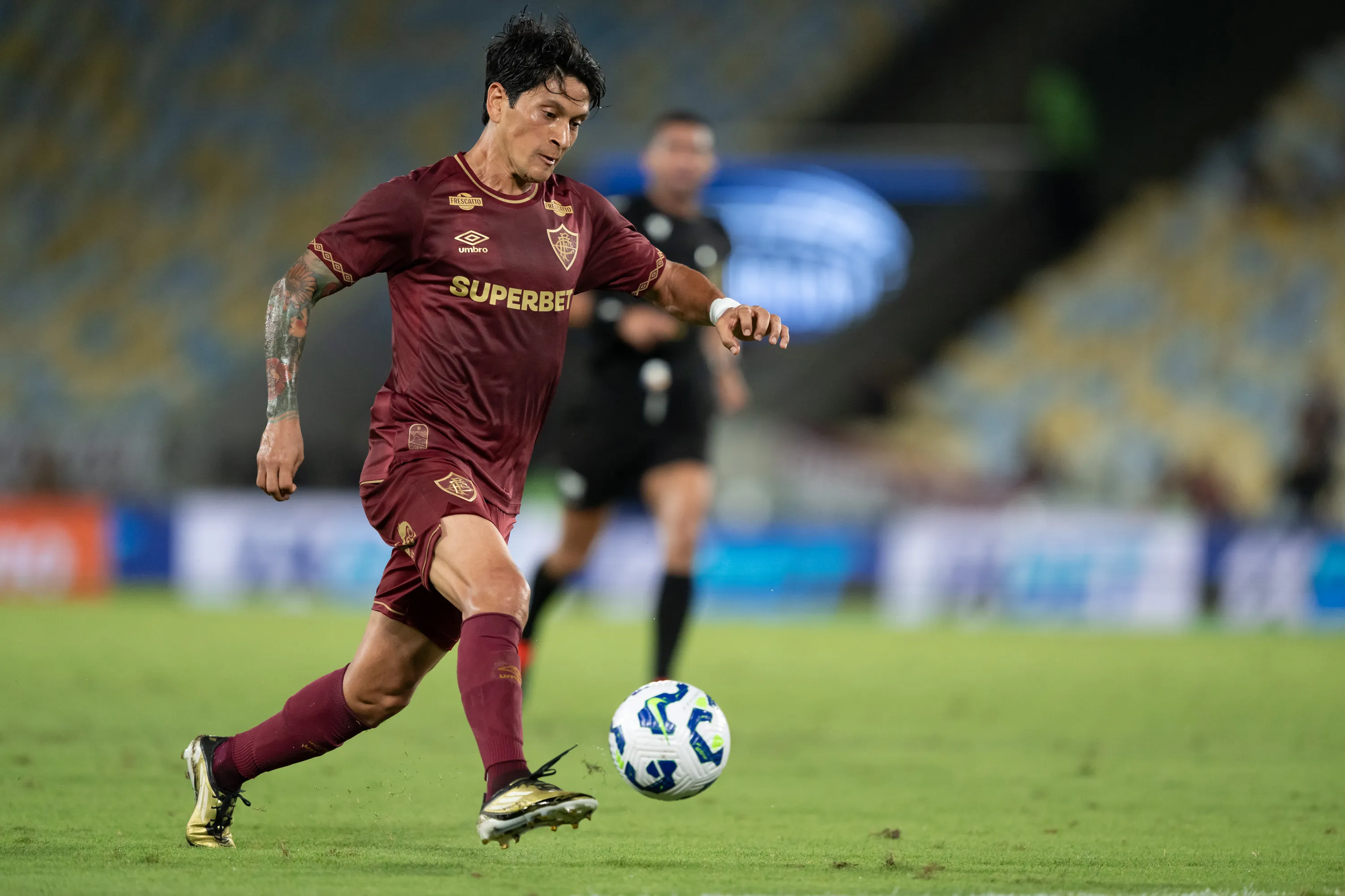 Germán Cano com a camisa do Fluminense –  Foto: Jorge Rodrigues/AGIF