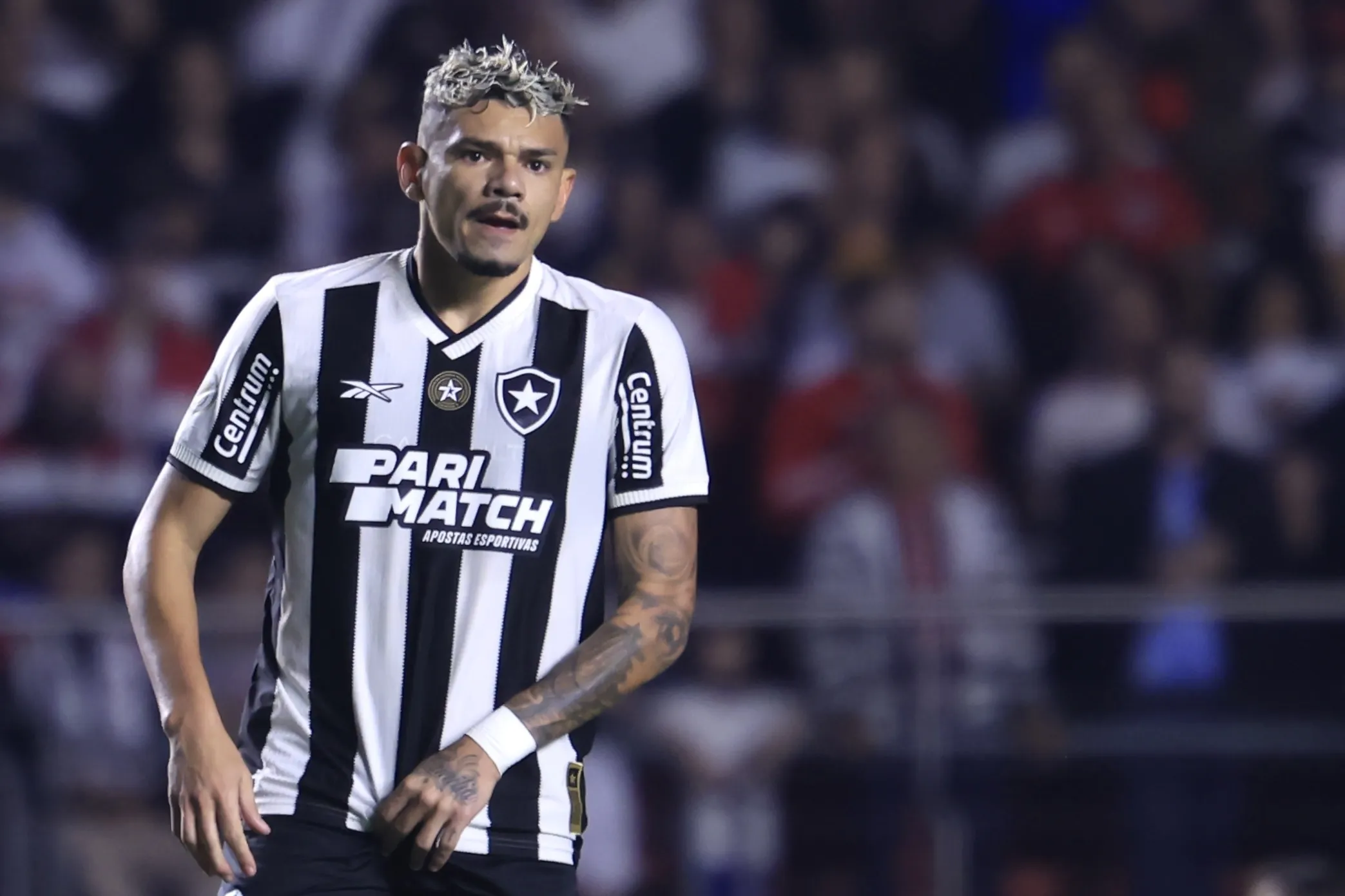 SP – SAO PAULO – 24/07/2024 – BRASILEIRO A 2024, SAO PAULO X BOTAFOGO – Tiquinho Soares jogador do Botafogo comemora seu gol durante partida contra o Sao Paulo no estadio Morumbi pelo campeonato Brasileiro A 2024. Foto: Marcello Zambrana/AGIF