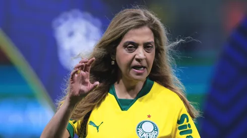 Leila Pereira presidente do Palmeiras durante partida contra o Fortaleza no estadio Arena Allianz Parque pelo campeonato Brasileiro A 2025. Foto: Ettore Chiereguini/AGIF