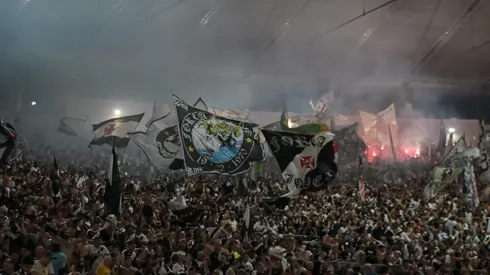 Torcida do Vasco durante partida contra Fluminense no estadio Maracana pelo campeonato Copa Do Brasil 2025. Foto: Thiago Ribeiro/AGIF