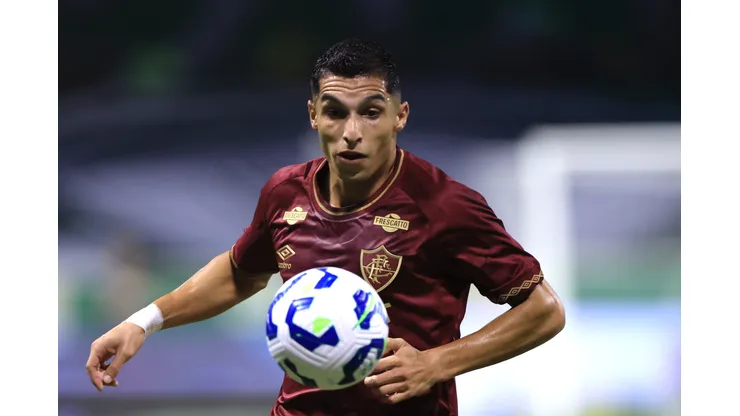 Kevin Serna jogador do Fluminense durante partida contra o Palmeiras no estadio Arena Allianz Parque pelo campeonato Brasileiro A 2025. Foto: Marcello Zambrana/AGIF