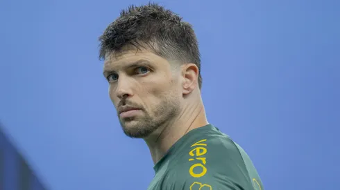 Tiago Volpi jogador do Gremio durante partida contra o Cruzeiro no estadio Arena do Gremio pelo campeonato Brasileiro A 2025.