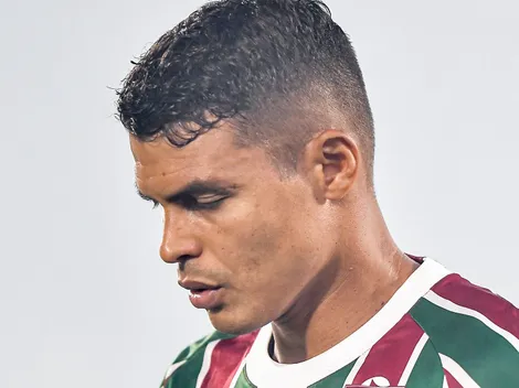 Thiago Silva se despede do Fluminense no vestiário