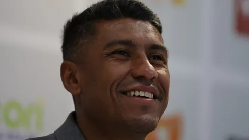 Paulinho durante coletiva de apresentação no Mirassol em dezembro de 2024.