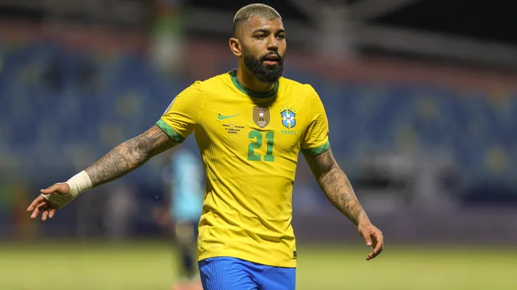 Gabigol jogador do Brasil durante partida contra o Equador no estadio Olimpico pelo campeonato Copa America 2021.