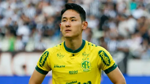 Chico Kim jogador do Mirassol durante partida contra o Ceara no estadio Arena Castelao pelo campeonato Brasileiro B 2024. Foto: Baggio Rodrigues/AGIF