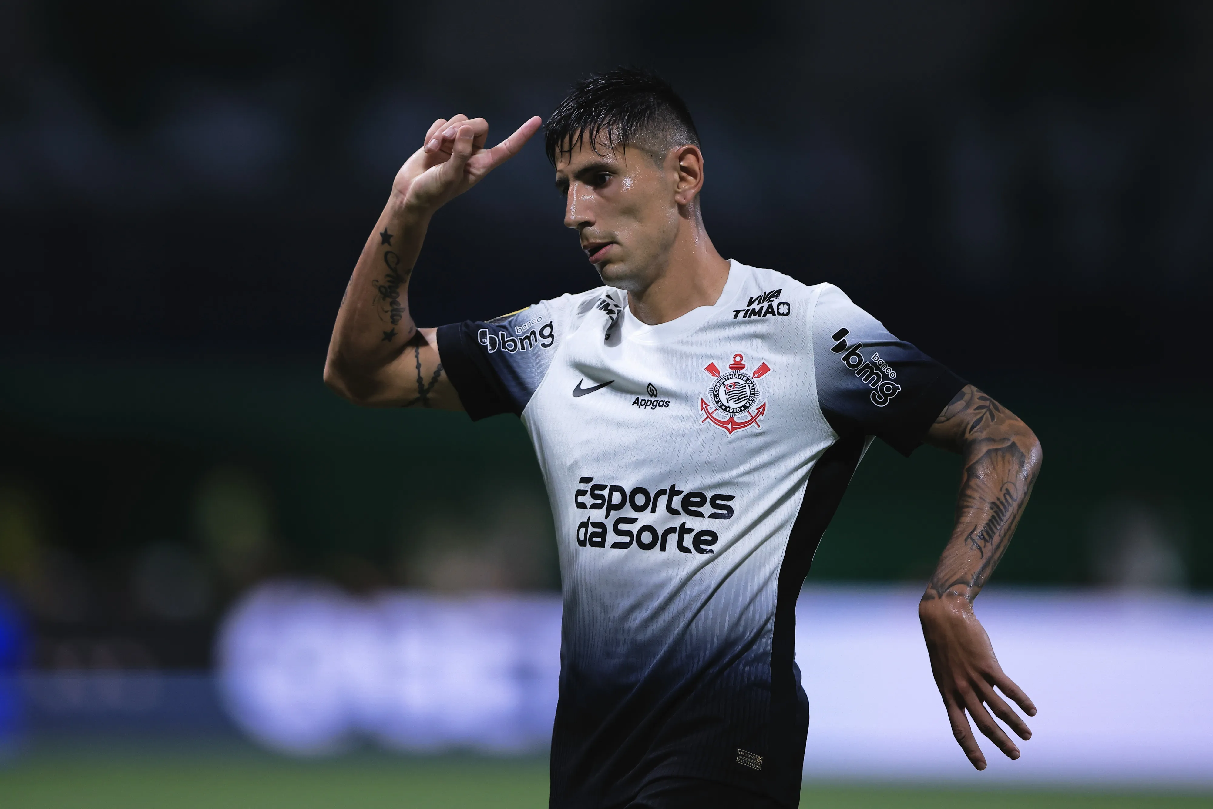 SP – SAO PAULO – 16/03/2025 – PAULISTA 2025, PALMEIRAS X CORINTHIANS – Fabrizio Angileri jogador do Corinthians durante partida contra o Palmeiras no estadio Arena Allianz Parque pelo campeonato Paulista 2025. Foto: Ettore Chiereguini/AGIF