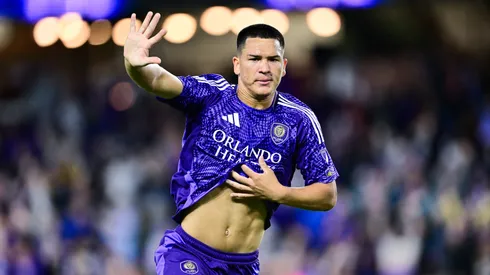 César Araújo #5 of Orlando City celebrates after scoring the team's first goal during the MLS match between Orlando City and Toronto FC at Inter&Co Stadium on March 01, 2025 in Orlando, Florida. (Photo by Julio Aguilar/Getty Images)