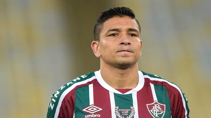 RJ - Rio de Janeiro - 19/04/2022 - COPA DO BRASIL 2022, FLUMINENSE X VILA NOVA-GO - Pineida jogador do Fluminense durante partida contra o Vila Nova-GO no estadio Maracana pelo campeonato Copa do Brasil 2022. Foto: Thiago Ribeiro/AGIF