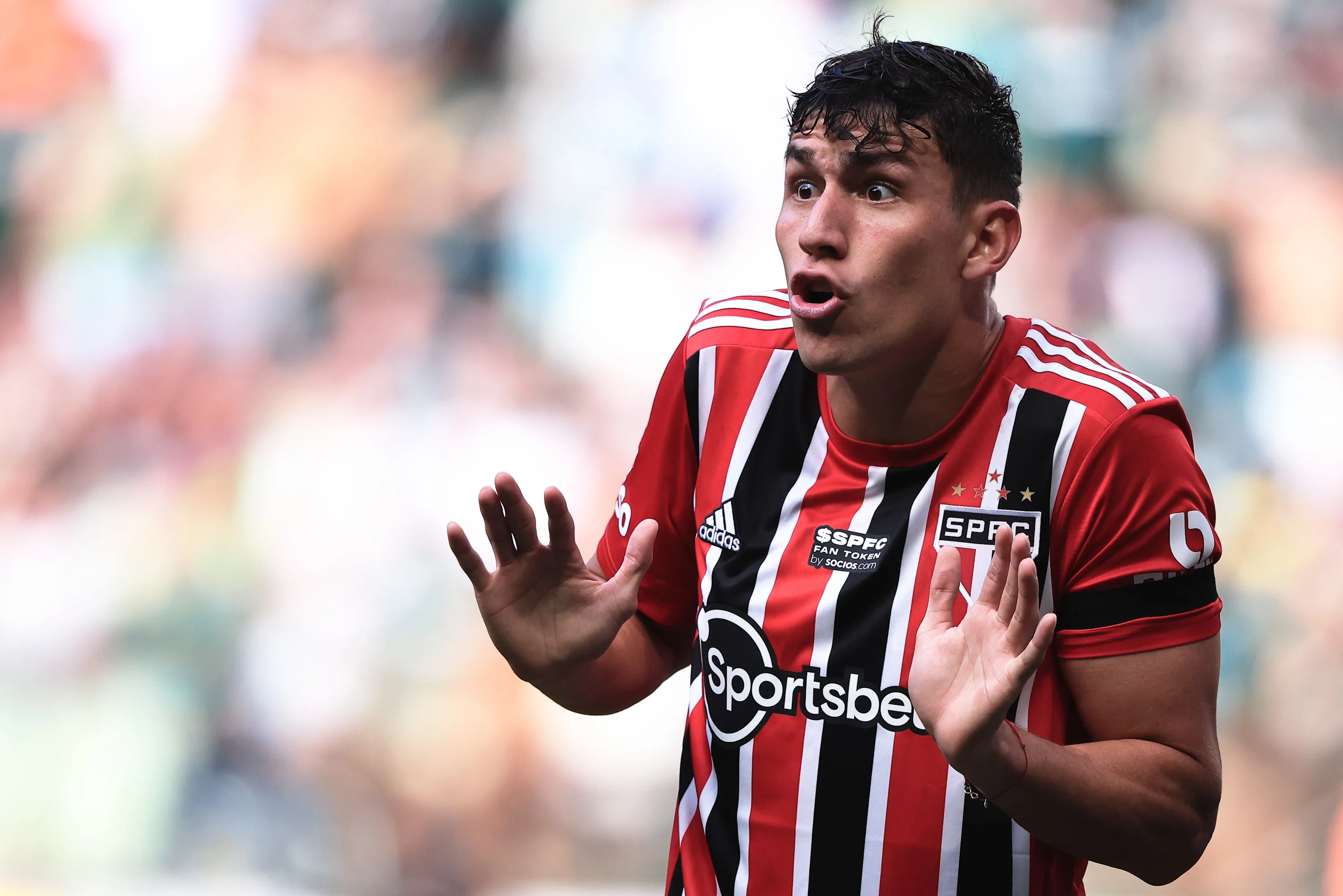 SP – Sao Paulo – 22/01/2023 – PAULISTA 2023, PALMEIRAS X SAO PAULO – Ferraresi jogador do Sao Paulo durante partida contra o Palmeiras no estadio Arena Allianz Parque pelo campeonato Paulista 2023. Foto: Ettore Chiereguini/AGIF
