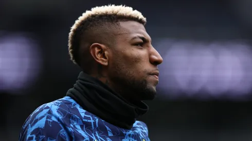 Emerson Royal of Tottenham Hotspur warms up prior to the Premier League match between Tottenham Hotspur and Newcastle United at Tottenham Hotspur Stadium on April 03, 2022 in London, England.