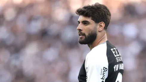 Yuri Alberto jogador do Corinthians durante partida contra o Santos no estadio Arena Corinthians pelo campeonato Brasileiro A 2025.