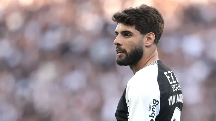 Yuri Alberto jogador do Corinthians durante partida contra o Santos no estadio Arena Corinthians pelo campeonato Brasileiro A 2025.