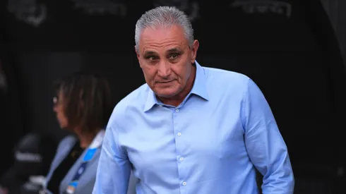 Tite durante confronto entre Flamengo x Corinthians no Brasileirão de 2024.