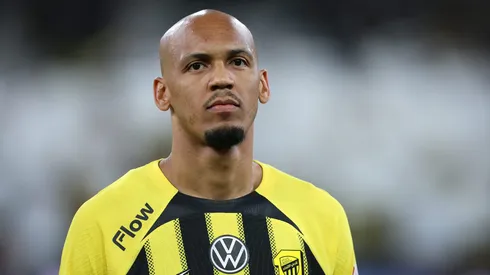 JEDDAH, SAUDI ARABIA - MAY 26: Fabinho of Al-Ittihad looks on prior to the Saudi Pro League match between Al Ittihad and Damac FC at Alinma Stadium on May 26, 2025 in Jeddah, Saudi Arabia. (Photo by Yasser Bakhsh/Getty Images)