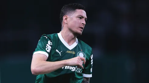 Anibal Moreno jogador do Palmeiras durante partida contra o Atletico-MG no estadio Arena Allianz Parque pelo campeonato Brasileiro A 2025. Foto: Ettore Chiereguini/AGIF