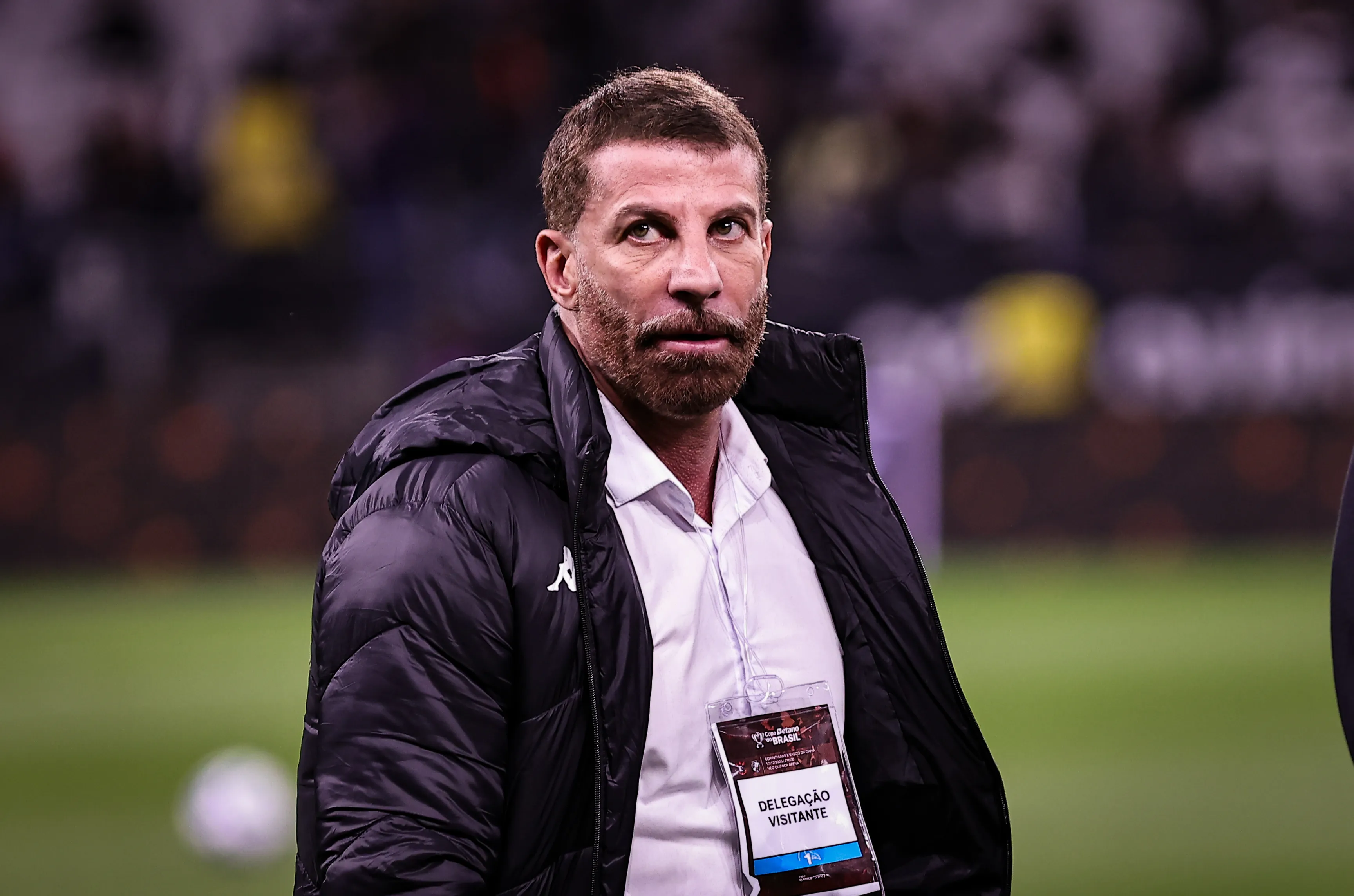 Pedrinho presidente do Vasco durante partida contra o Corinthians no estadio Arena Corinthians pelo campeonato Copa Do Brasil 2025. Foto: Fabio Giannelli/AGIF