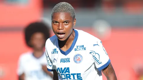 A jogadora deixa o Bahia, mas ainda não tem o destino confirmado – Foto: Letícia Martins/EC Bahia