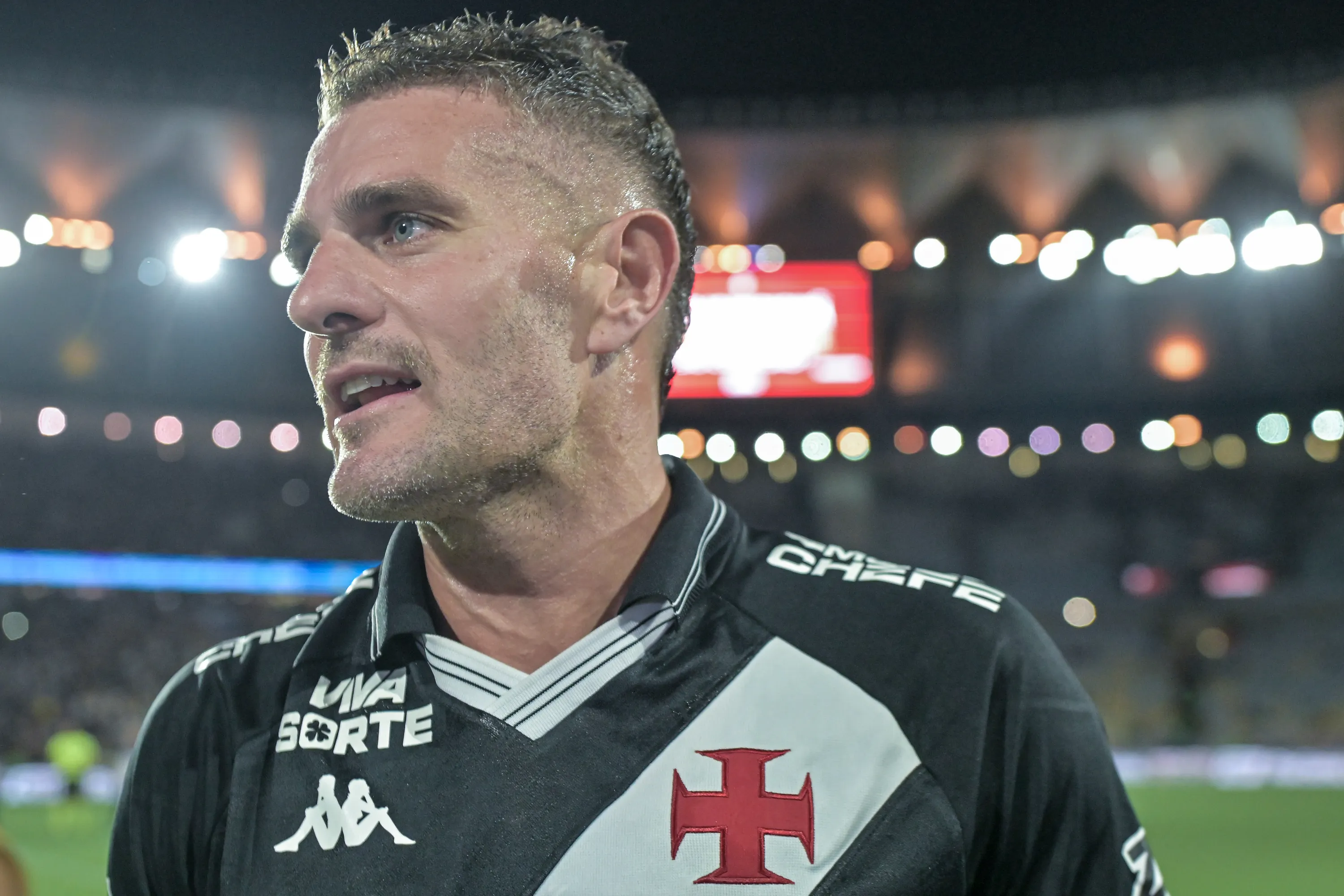 Vegetti jogador do Vasco durante partida contra o Fluminense no estadio Maracana pelo campeonato Copa Do Brasil 2025. Foto: Thiago Ribeiro/AGIF
