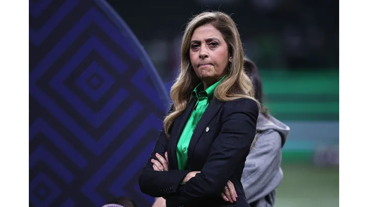 leila pereira presidente do Palmeiras durante partida contra o Santos no estadio Arena Allianz Parque pelo campeonato Brasileiro A 2025. Foto: Ettore Chiereguini/AGIF