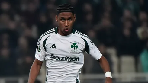 Tetê of Panathinaikos FC run with a ball during the UEFA Conference League 2024/25 League Phase MD6 match between Panathinaikos FC and FC Dinamo-Minsk at on December 19, 2024 in Athens, Greece. (Photo by Milos Bicanski/Getty Images)