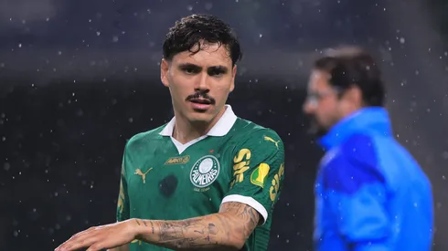 SP - SAO PAULO - 28/01/2025 - PAULISTA 2025, PALMEIRAS X BRAGANTINO - Mauricio jogador do Palmeiras durante partida contra o Bragantino no estadio Arena Allianz Parque pelo campeonato Paulista 2025. Foto: Ettore Chiereguini/AGIF
