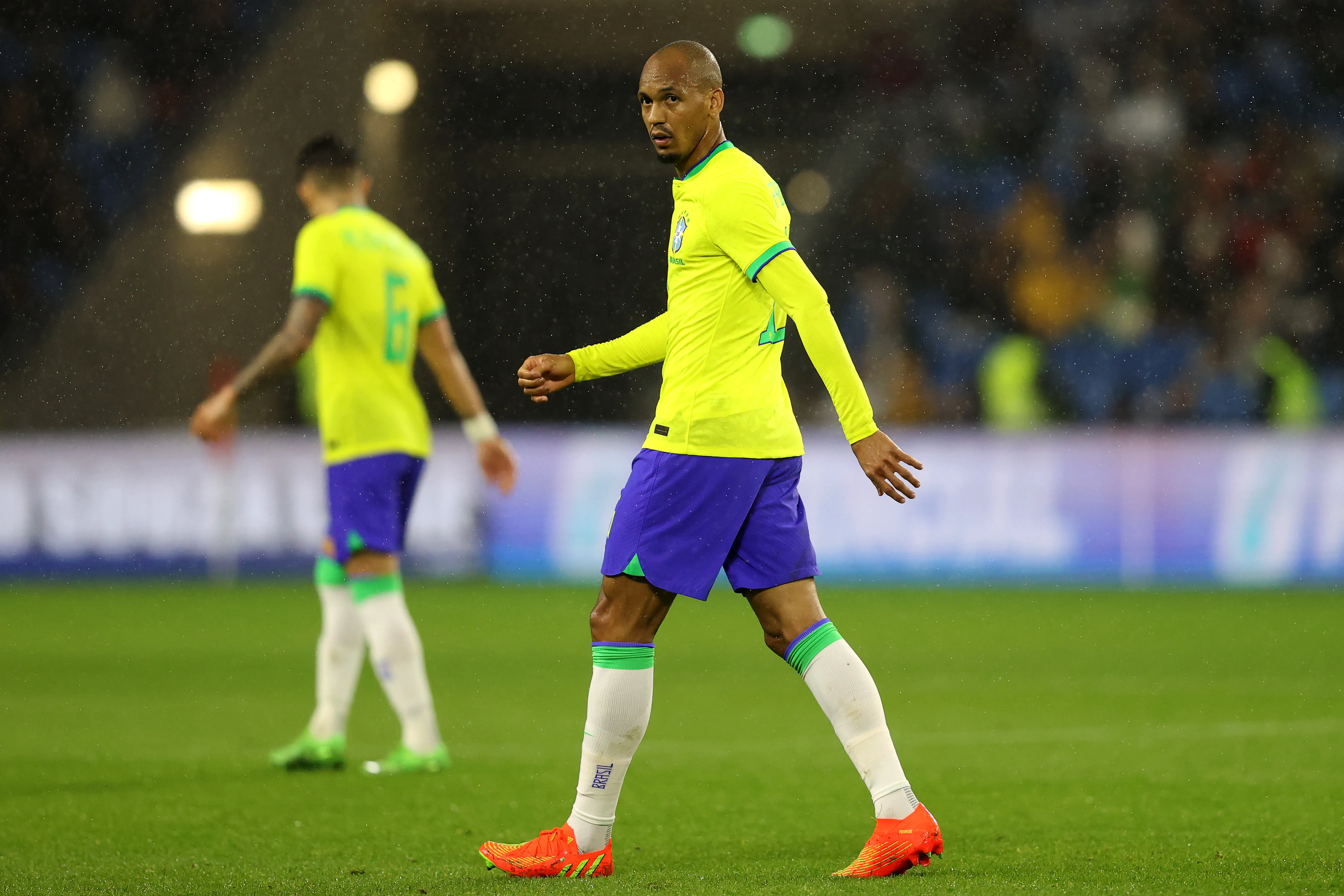 Fabinho em atividade pela Seleção Brasileira. (Photo by Dean Mouhtaropoulos/Getty Images)