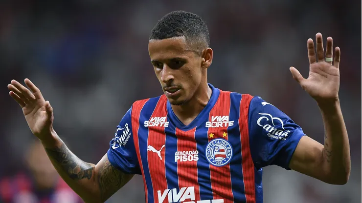 Luciano Juba jogador do Bahia durante partida contra o Sport no estadio Fonte Nova pelo campeonato Brasileiro A 2025. Foto: Jhony Pinho/AGIF