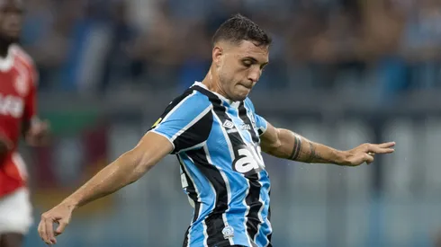 Camilo jogador do Gremio durante partida contra o Internacional no estadio Arena do Gremio pelo campeonato Gaucho 2025. Foto: Liamara Polli/AGIF