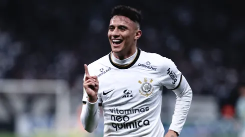 SP – Sao Paulo – 11/06/2022 – BRASILEIRO A 2022, CORINTHIANS X JUVENTUDE – Gustavo Mantuan jogador do Corinthians comemora seu gol durante partida contra o Juventude no estadio Arena Corinthians pelo campeonato Brasileiro A 2022. Foto: Ettore Chiereguini/AGIF