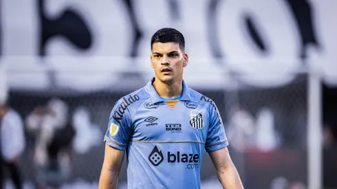 Gabriel Brazao jogador do Santos durante partida contra o Inter de Limeira no estadio Vila Belmiro pelo campeonato Paulista 2024.