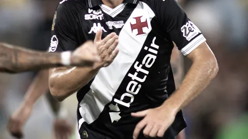 Nuno Moreira comemora gol marcado pelo Vasco. Foto: Matheus Lima/Vasco.